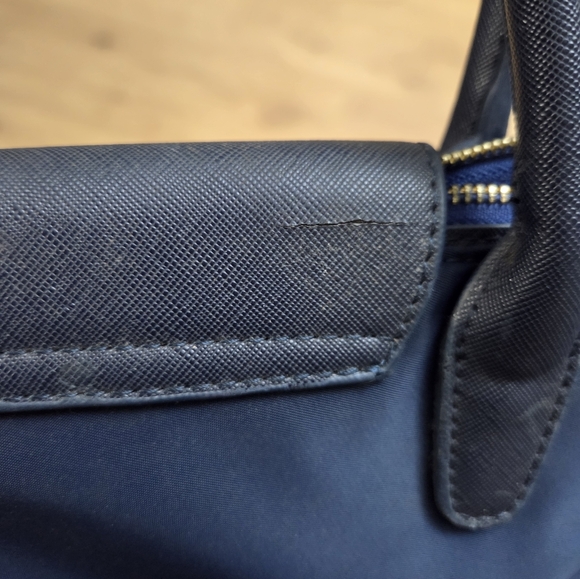 PRADA Navy Blue Nylon And Saffiano Leather Medium Tote - Picture 15 of 15